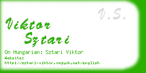 viktor sztari business card